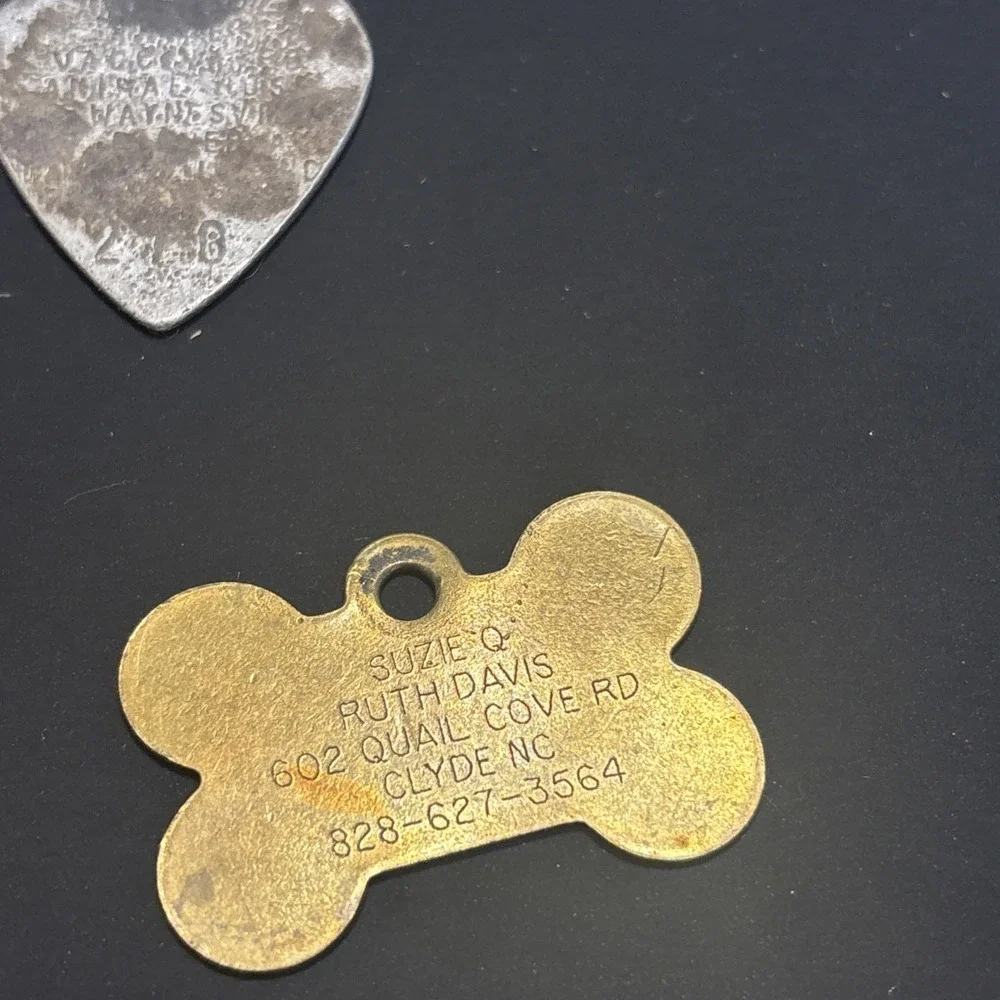 23 Vintage Dog Tags Rabies Vaccination Waynesville NC Pet ID Milk-Bone 1980s